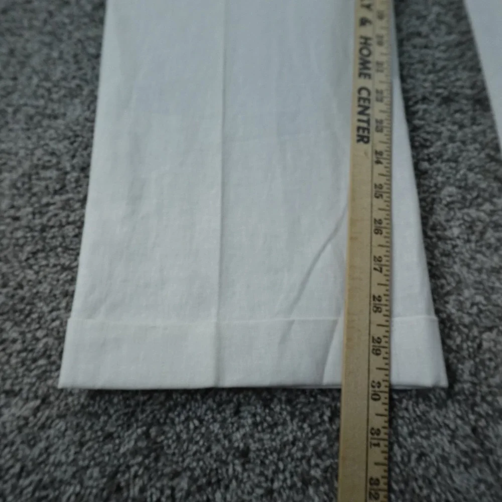 NEW Britches Pants Mens 34X30 White Linen Chino Dress Trouser Pleated Cuffed